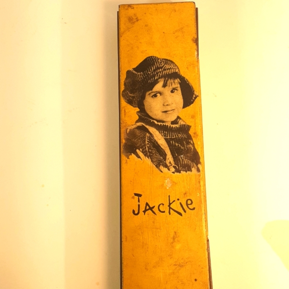 Antique 1920's Metal Jackie Coogan Pencil Box. Clear Image. Collectible